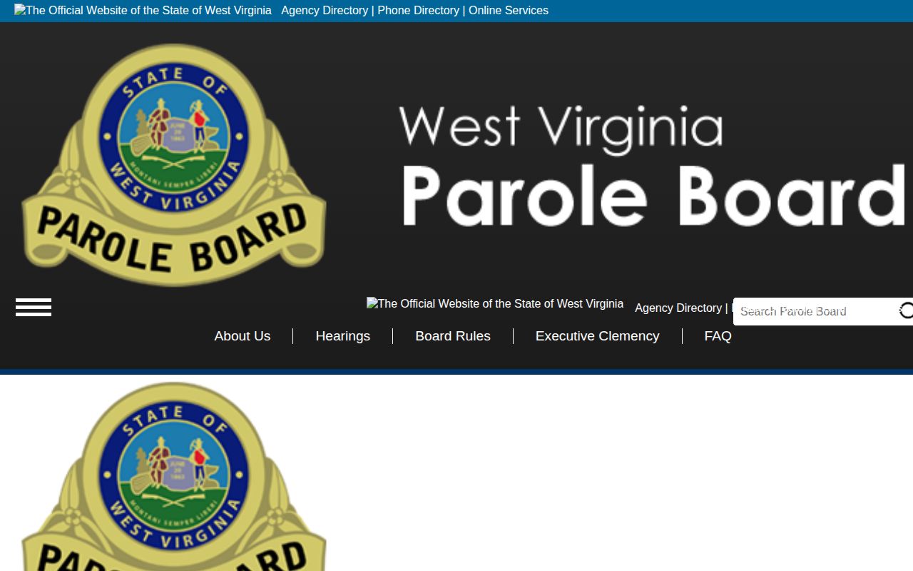 West Virginia Parole Board records information for Calhoun County parole supervision